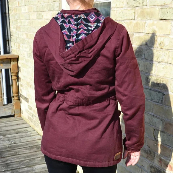 Burgundy Utility Jacket - Picture 4 of 14